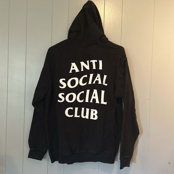 Antisocial Club Black Hoodie Size Medium - Picture 2 of 2